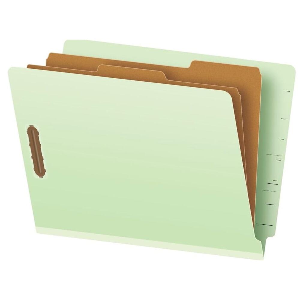 Pendaflex Pressboard End-Tab Classification Folders, Legal Size- Light Green